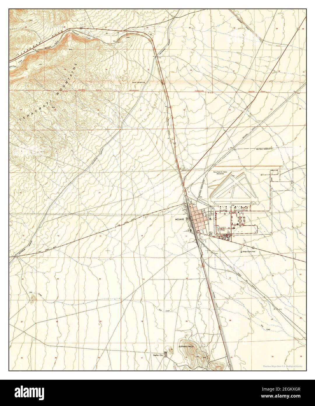 Mojave, California, map 1947, 124000, United States of America by Timeless Maps, data U.S