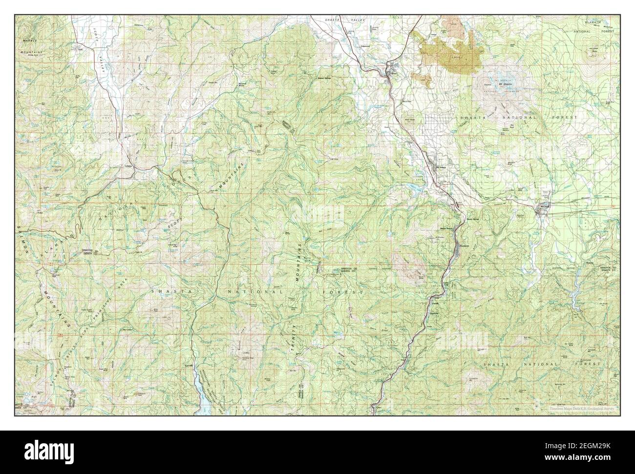 Mount Shasta, California, map 1979, 1100000, United States of America by Timeless Maps, data U