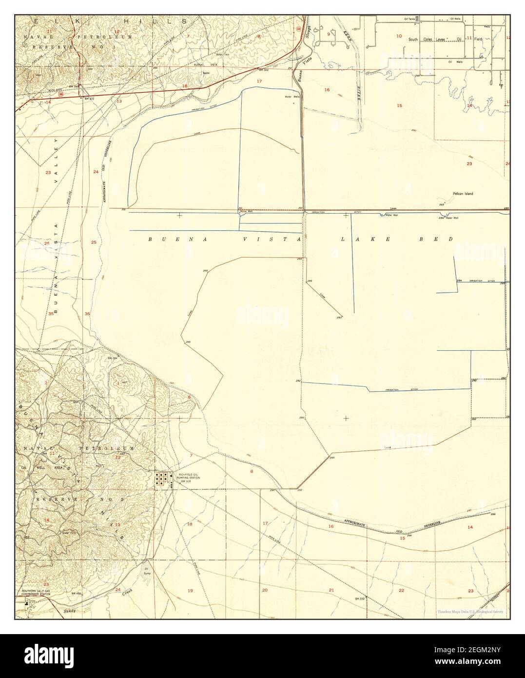Mouth of Kern, California, map 1951, 124000, United States of America