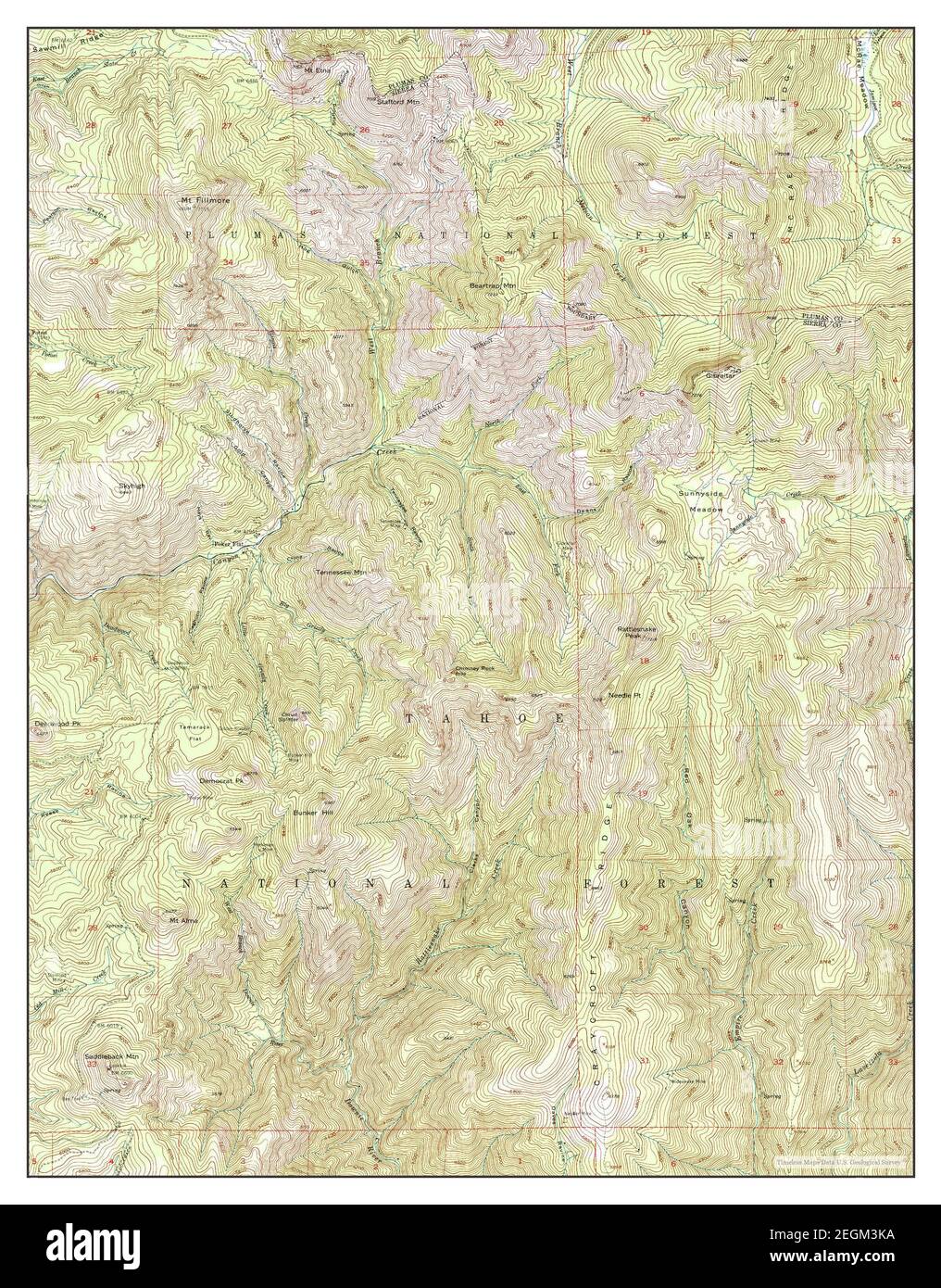 Mt fillmore hi res stock photography - Mt Fillmore California Map 1951 124000 United States Of America By Timeless Maps Data Us Geological Survey 2EGM3KA