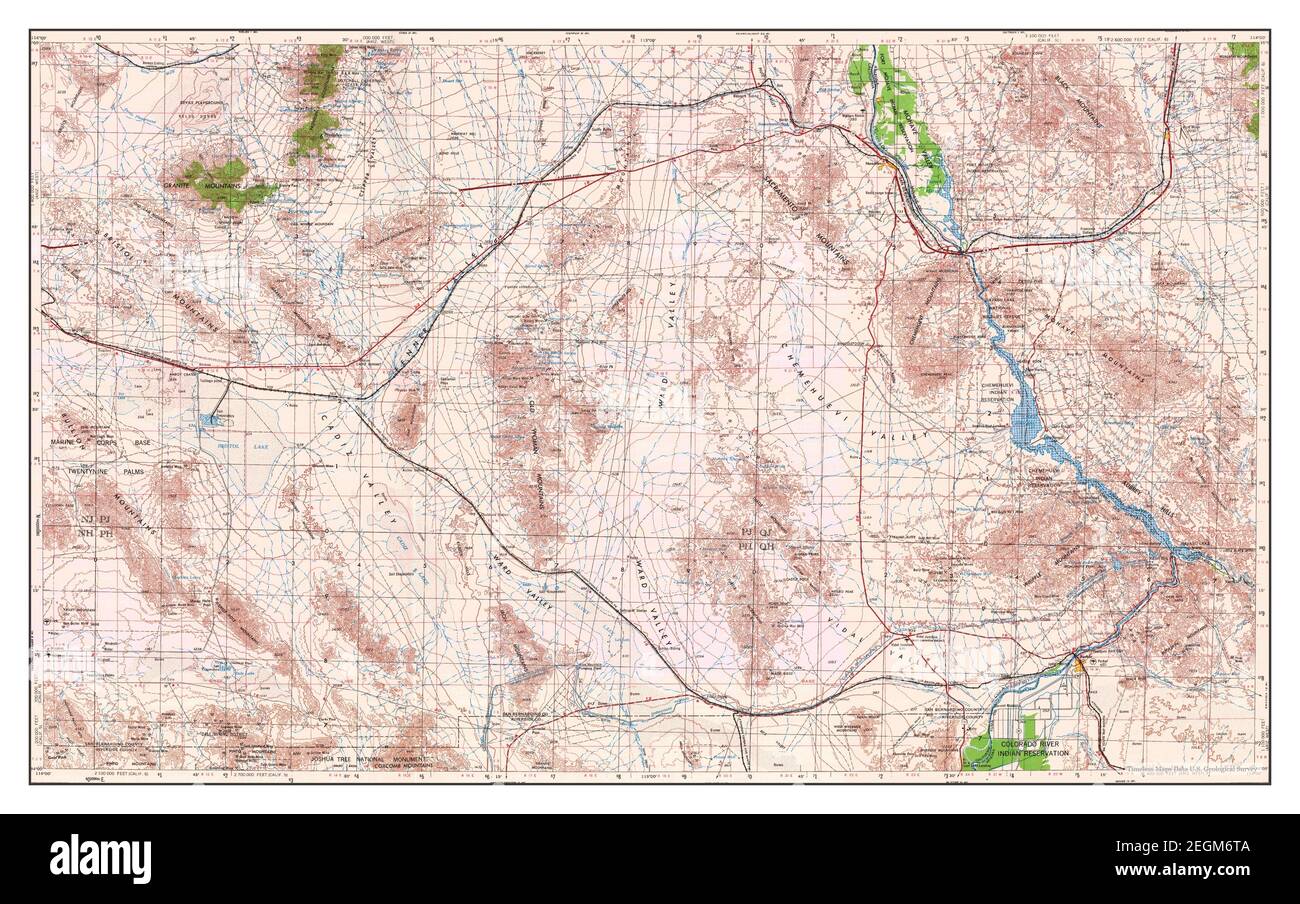 Needles, California, map 1956, 1250000, United States of America by
