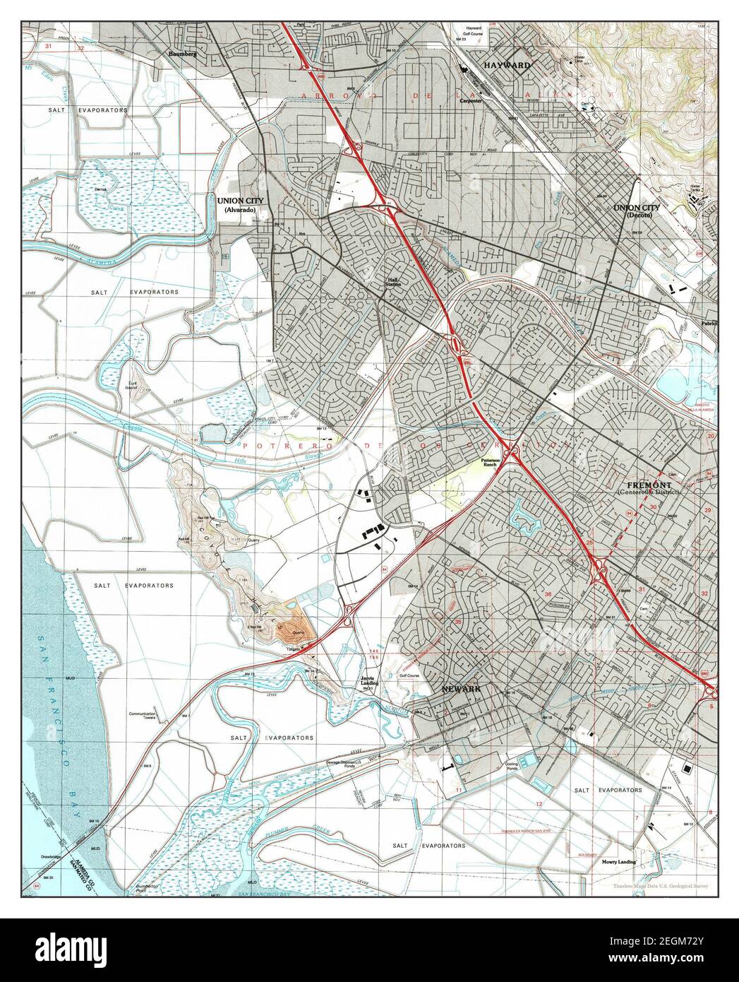 Newark, California, map 1993, 1:24000, United States of America by 