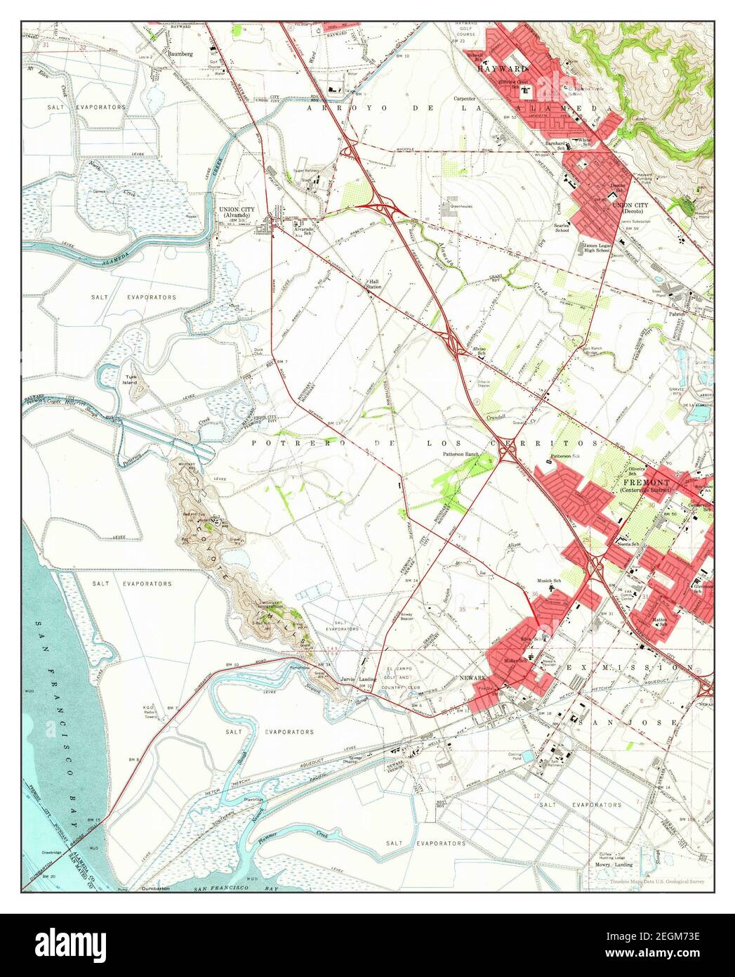 Newark, California, map 1959, 124000, United States of America by