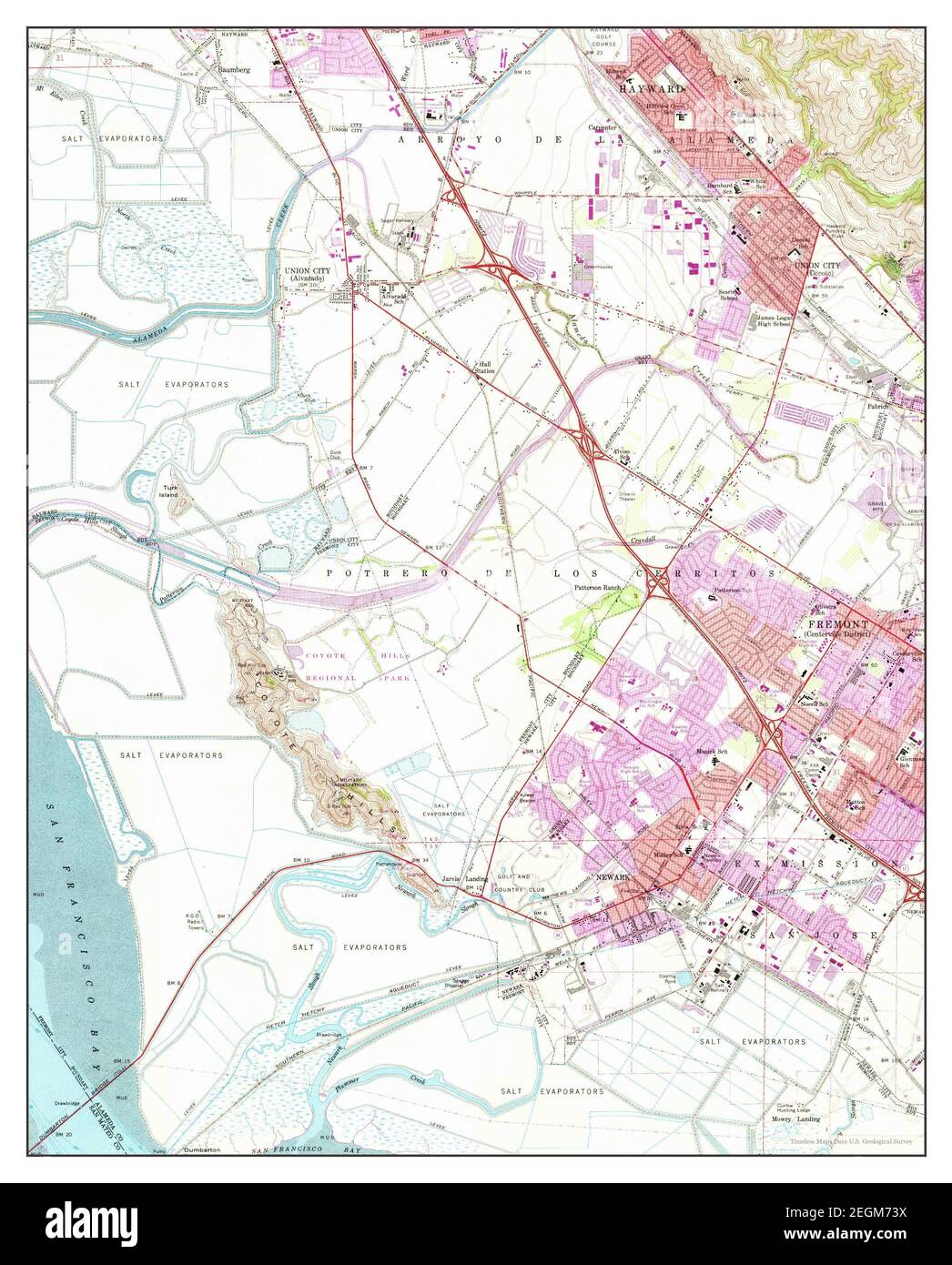 Newark, California, map 1959, 124000, United States of America by