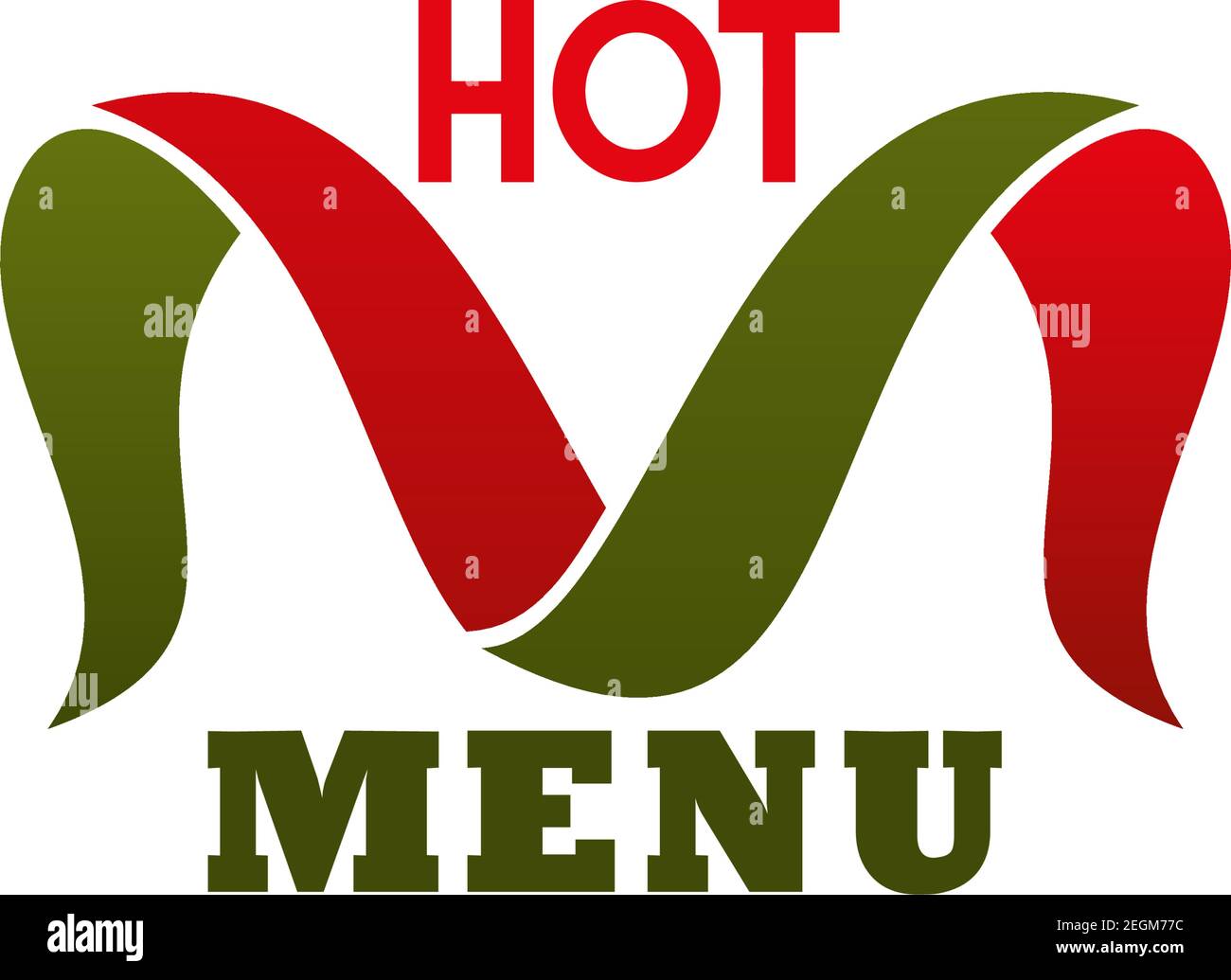 Emblem of hot menu. Sign for cafe or restaurant design in colors of the