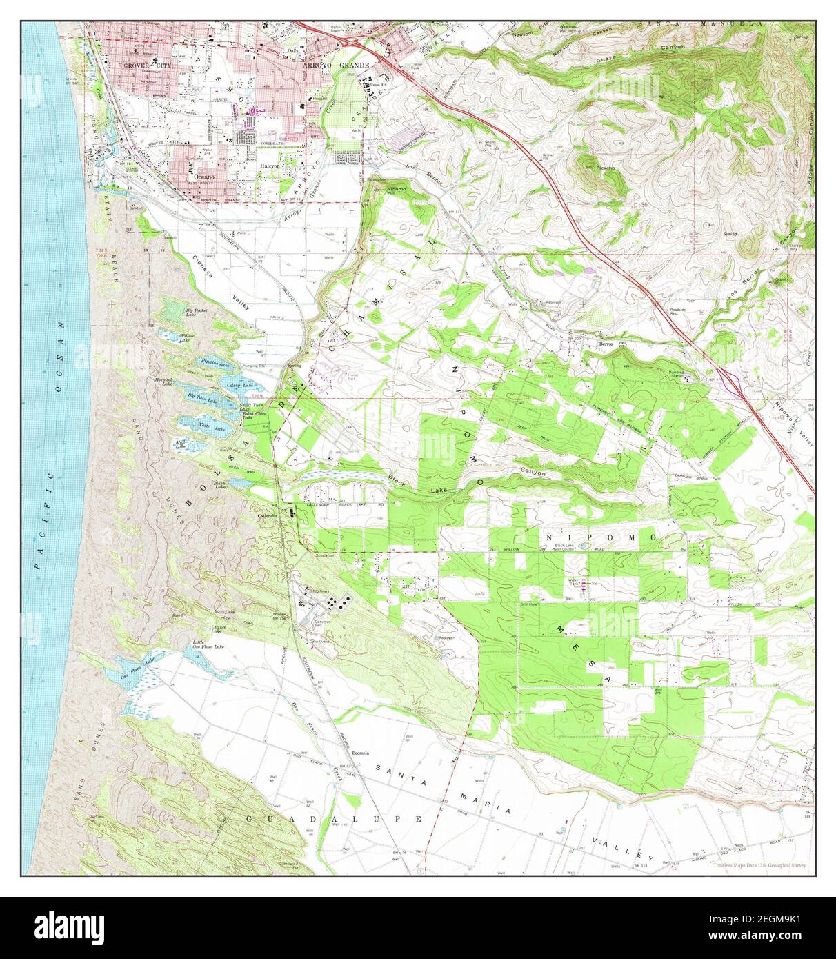 Oceano, California, map 1979, 124000, United States of America by