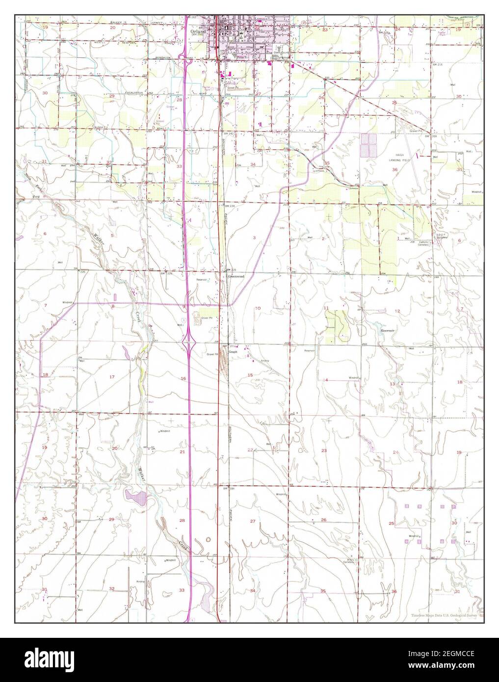 Orland, California, map 1951, 124000, United States of America by