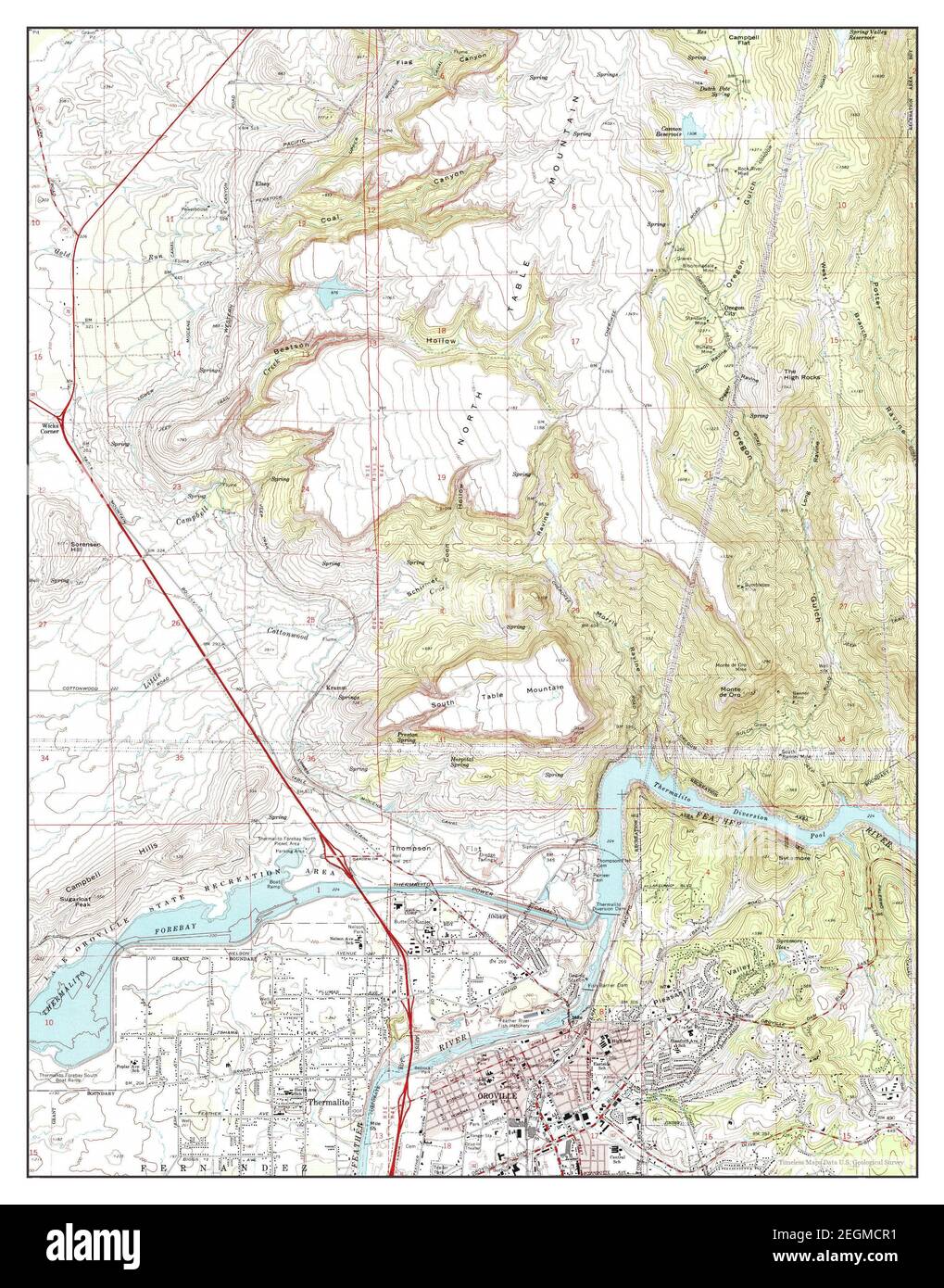 Oroville, California, map 1970, 1:24000, United States of America by ...