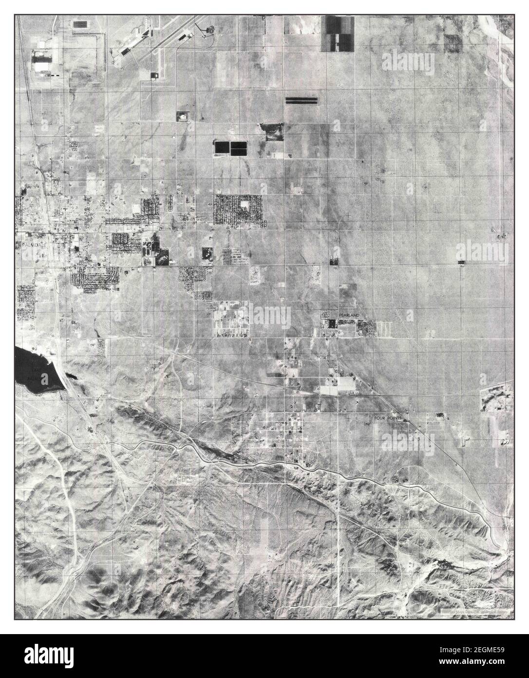 Palmdale, California, map 1978, 1:24000, United States of America by Timeless Maps, data U.S. Geological Survey Stock Photo