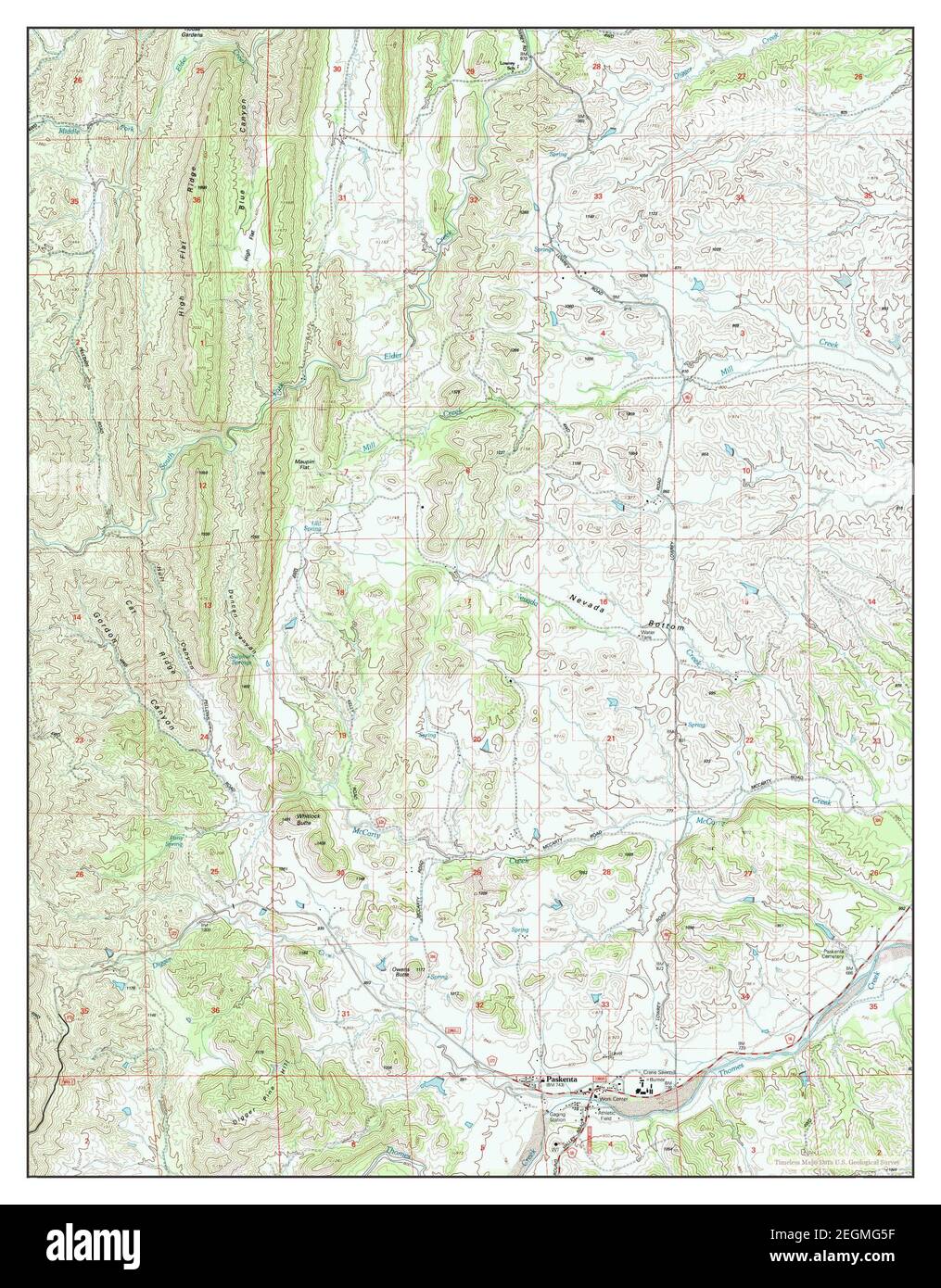 Paskenta, California, map 1995, 124000, United States of America by