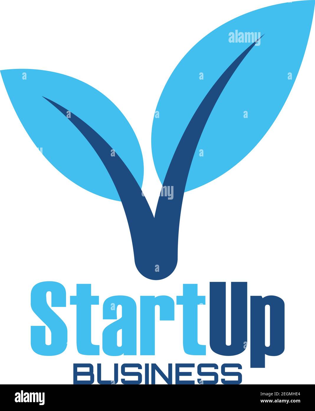startup banner isolated on white background. vector illustration Stock Vector