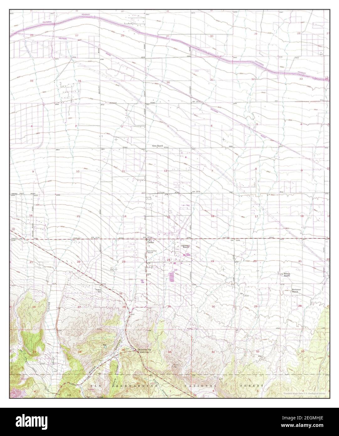 Phelan, California, map 1956, 1:24000, United States of America by ...
