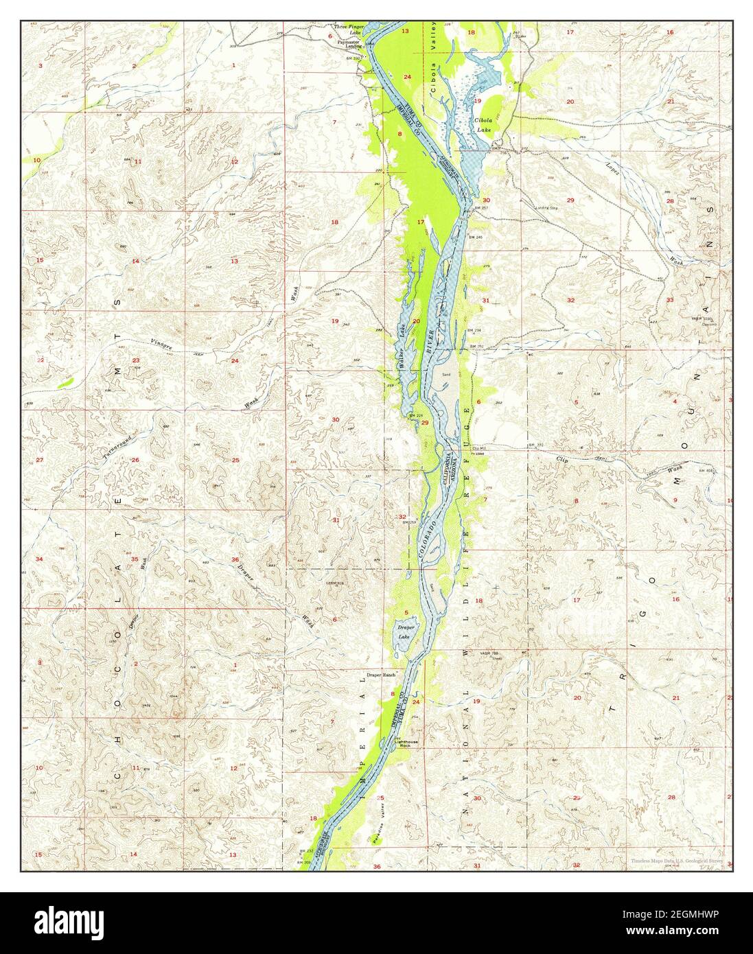 Picacho NW, California, map 1954, 1:24000, United States of America by ...