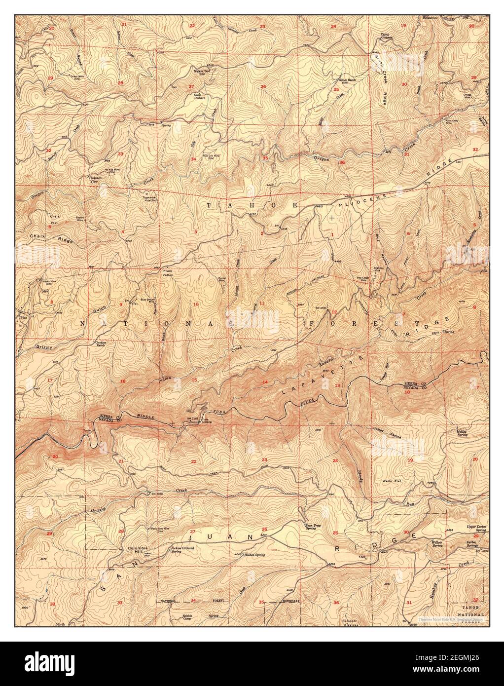 Pike, California, map 1951, 124000, United States of America by