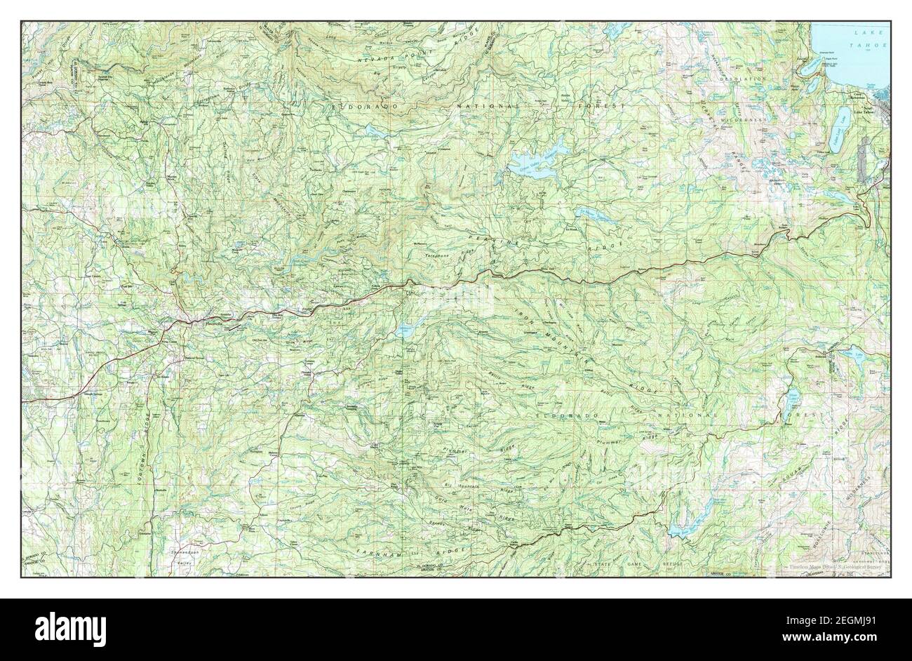 Placerville, California, map 1976, 1100000, United States of America