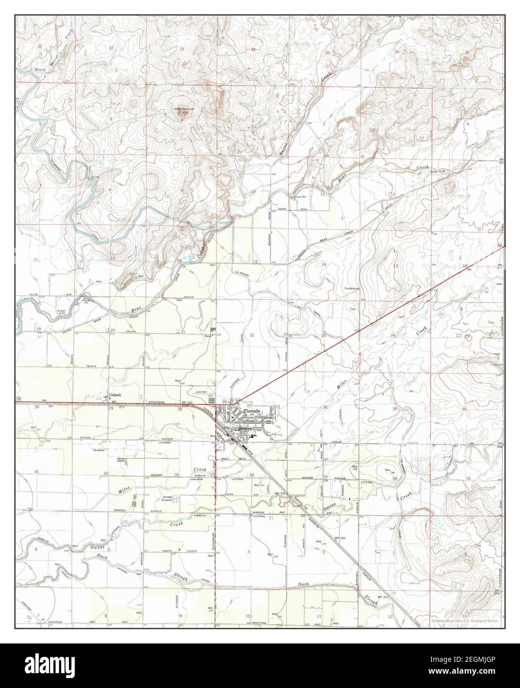 Planada, California, map 1961, 124000, United States of America by