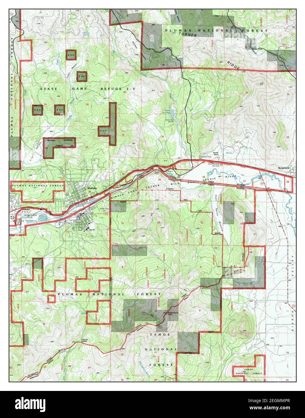 Portola, California, map 1994, 124000, United States of America by