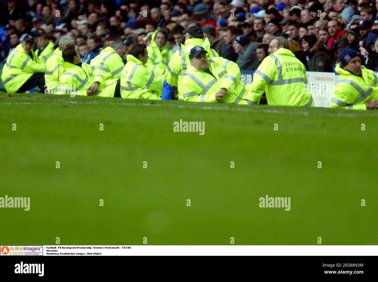 Football Fa Barclaycard Premiership Everton V Portsmouth 13 3 04 Stewards Mandatory Credit Action Images Mick Walker Stock Photo Alamy