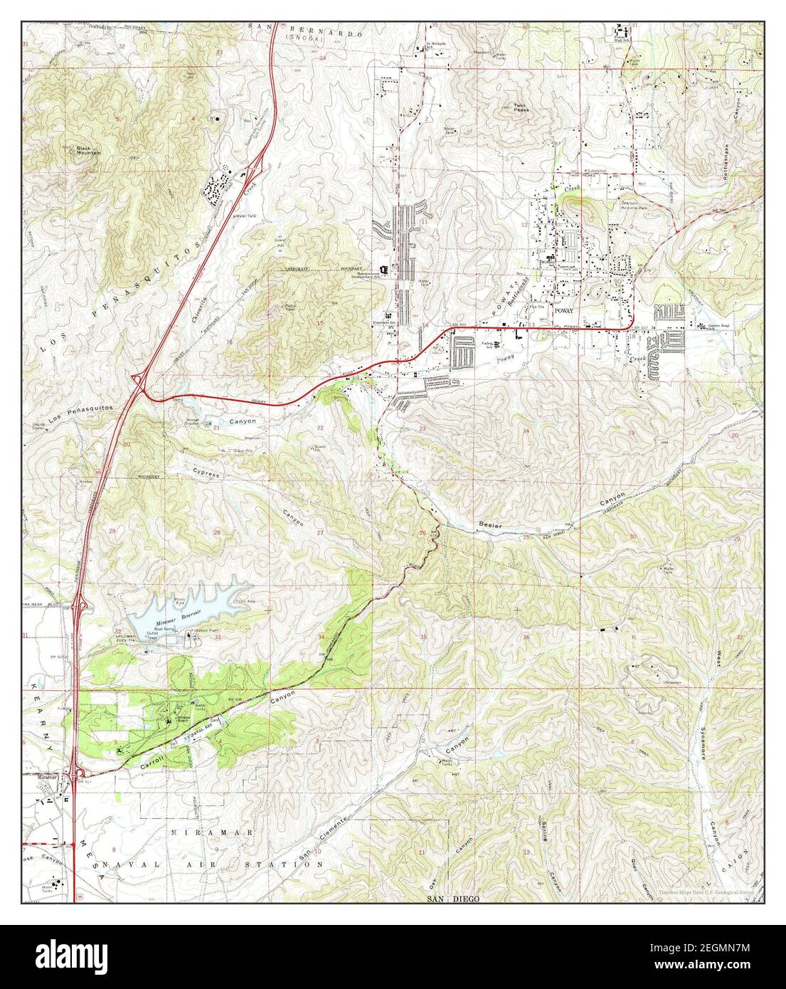 Poway, California, map 1967, 1:24000, United States of America by ...