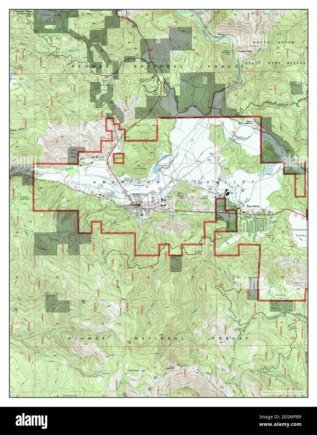 Quincy, California, map 1994, 124000, United States of America by