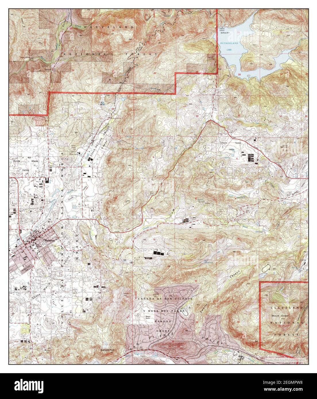 Ramona, California, map 1997, 124000, United States of America by