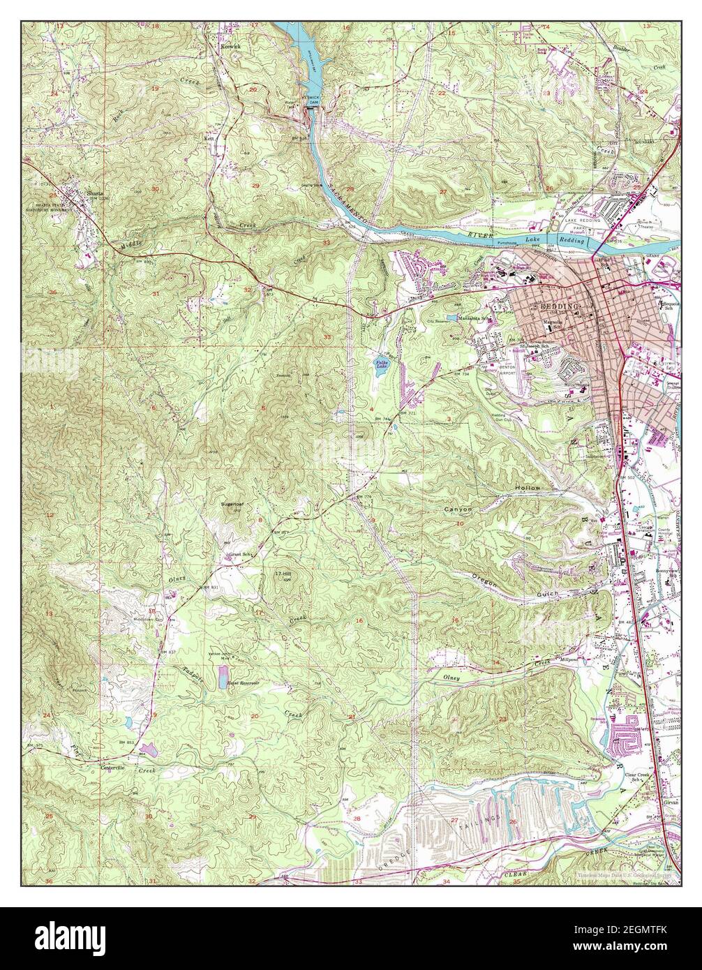 Map of redding california Cut Out Stock Images & Pictures Alamy