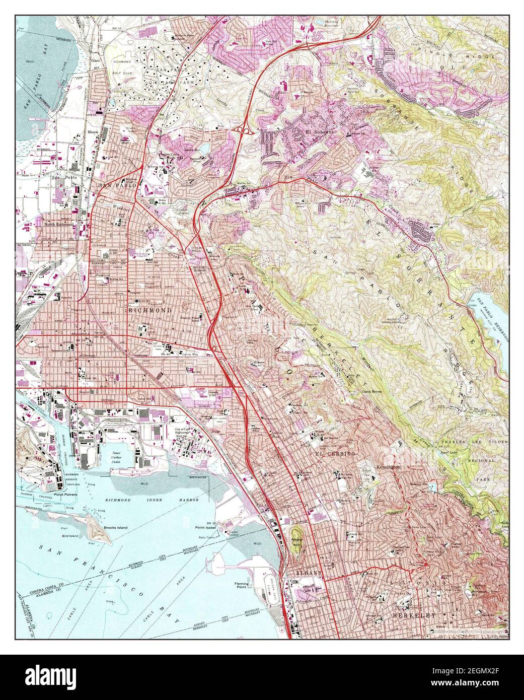 Richmond, California, map 1959, 124000, United States of America by