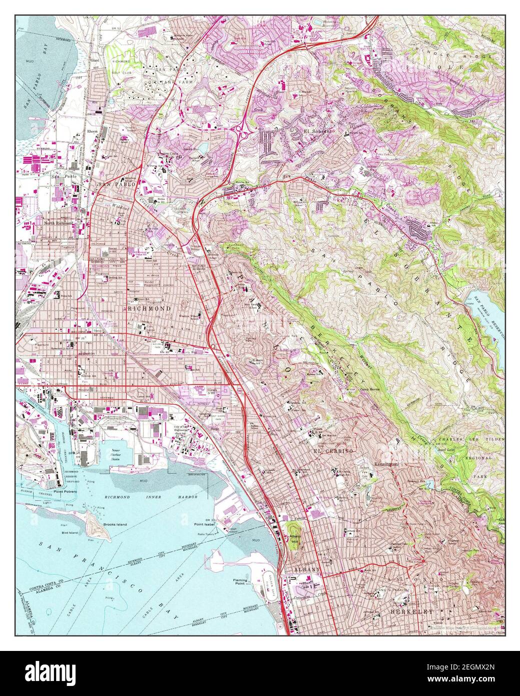 Richmond, California, map 1959, 124000, United States of America by