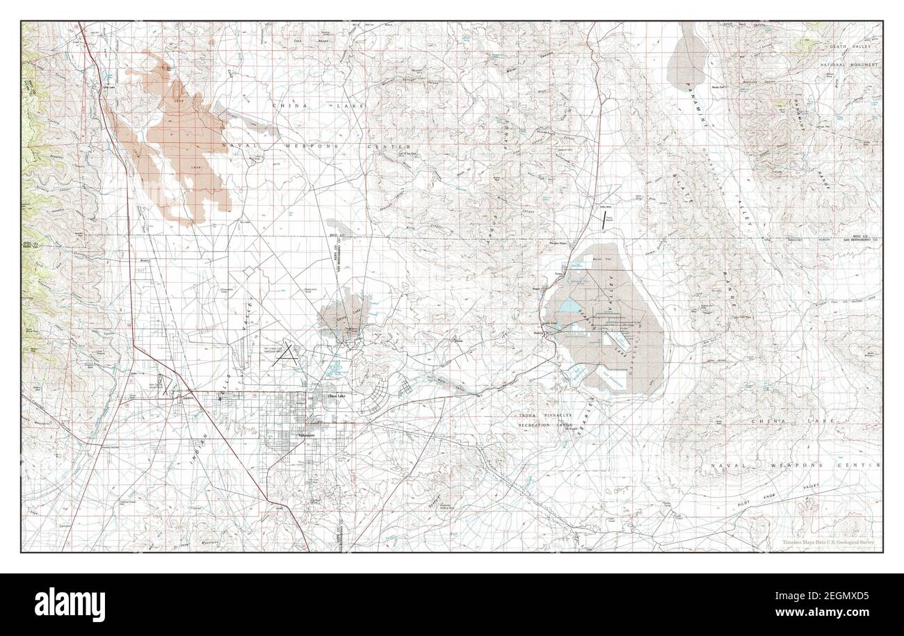 Ridgecrest, California, map 1993, 1100000, United States of America by