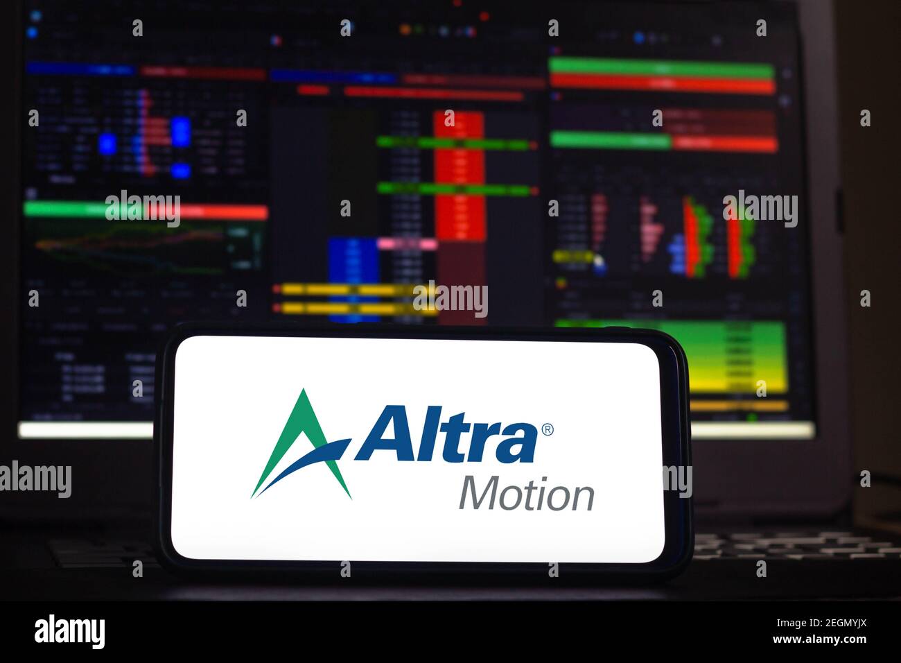 In this photo illustration an Altra Industrial Motion logo seen