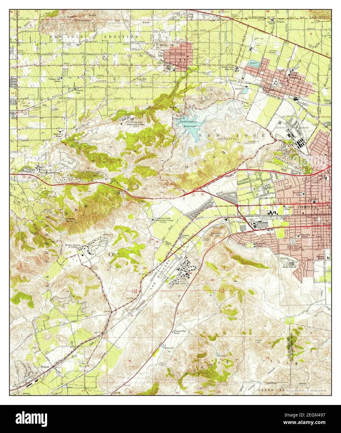 San Dimas, California, map 1954, 124000, United States of America by Timeless Maps, data U.S