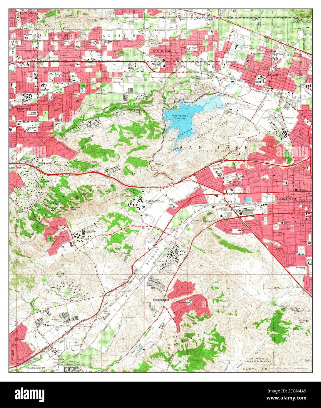 San Dimas, California, map 1966, 124000, United States of America by Timeless Maps, data U.S