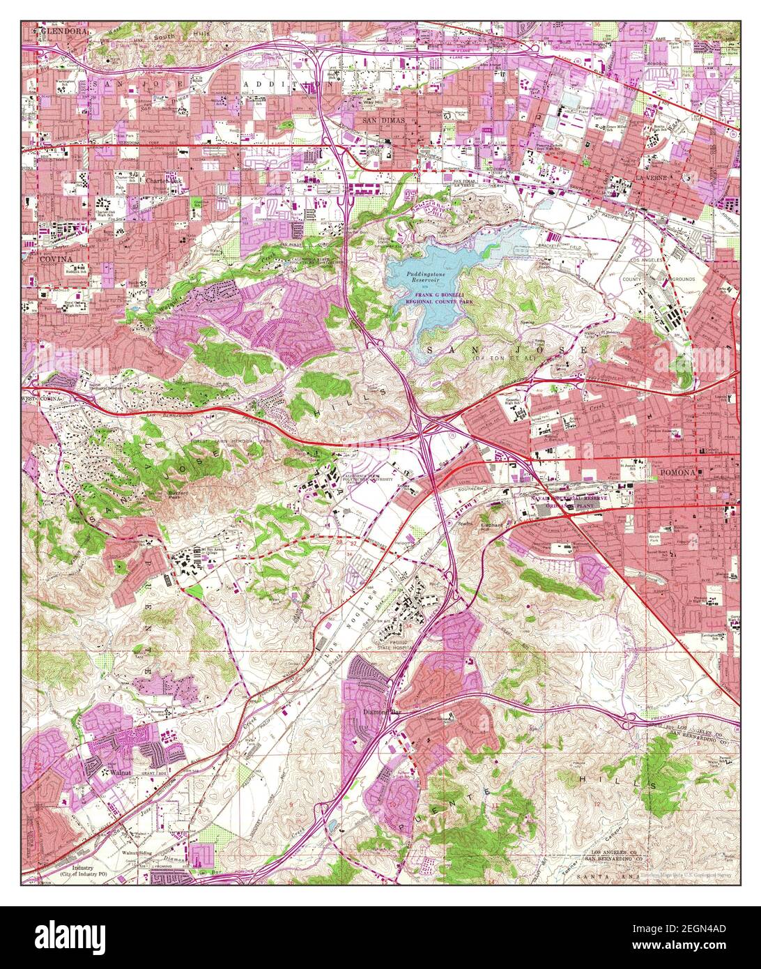 San Dimas, California, map 1966, 124000, United States of America by Timeless Maps, data U.S