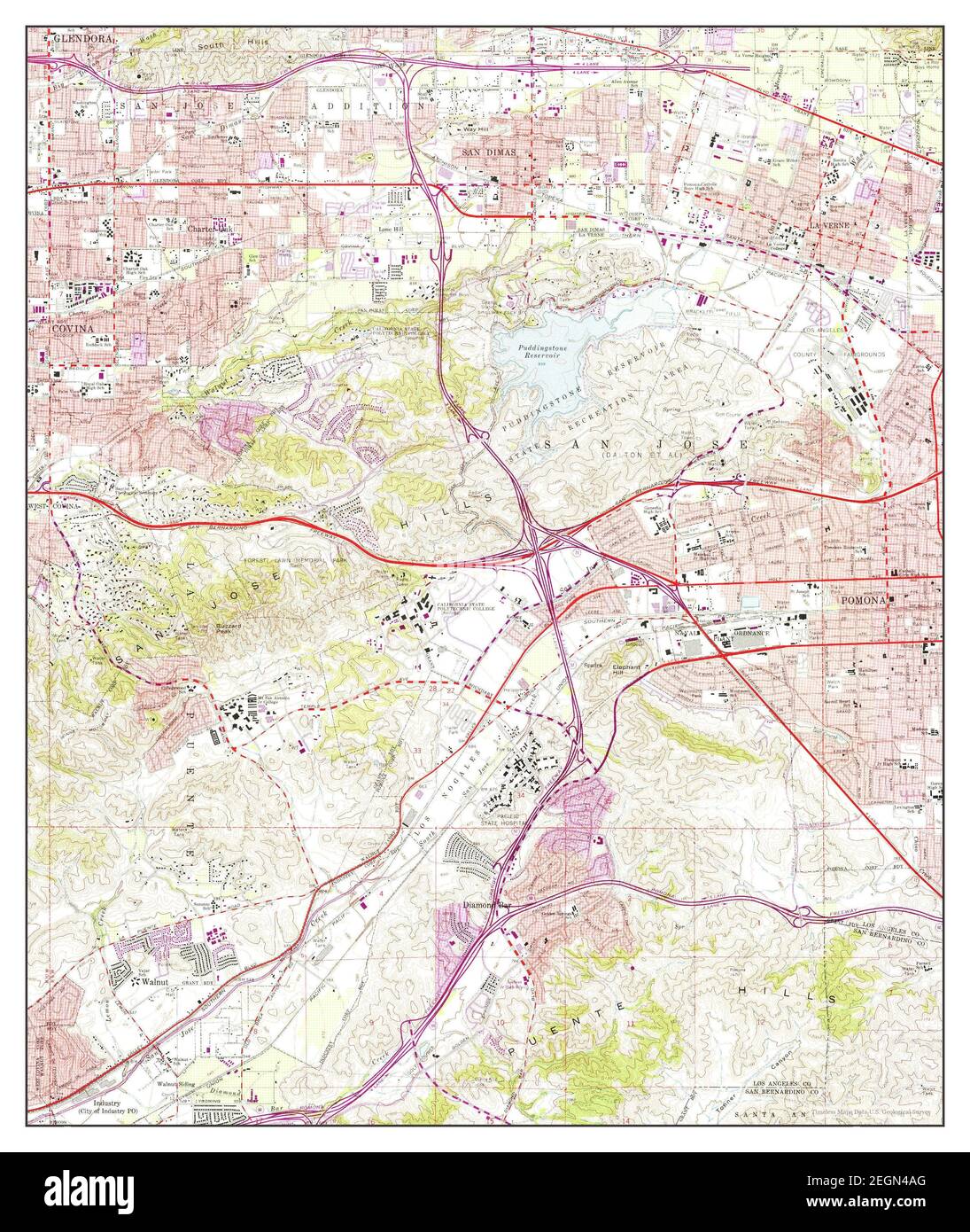 San Dimas, California, map 1966, 124000, United States of America by Timeless Maps, data U.S