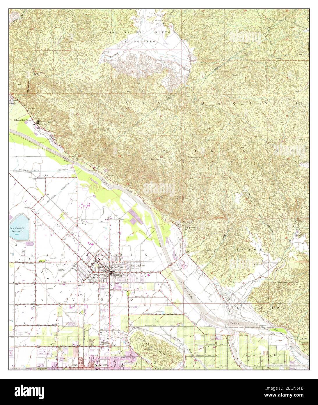San Jacinto, California, map 1953, 124000, United States of America by