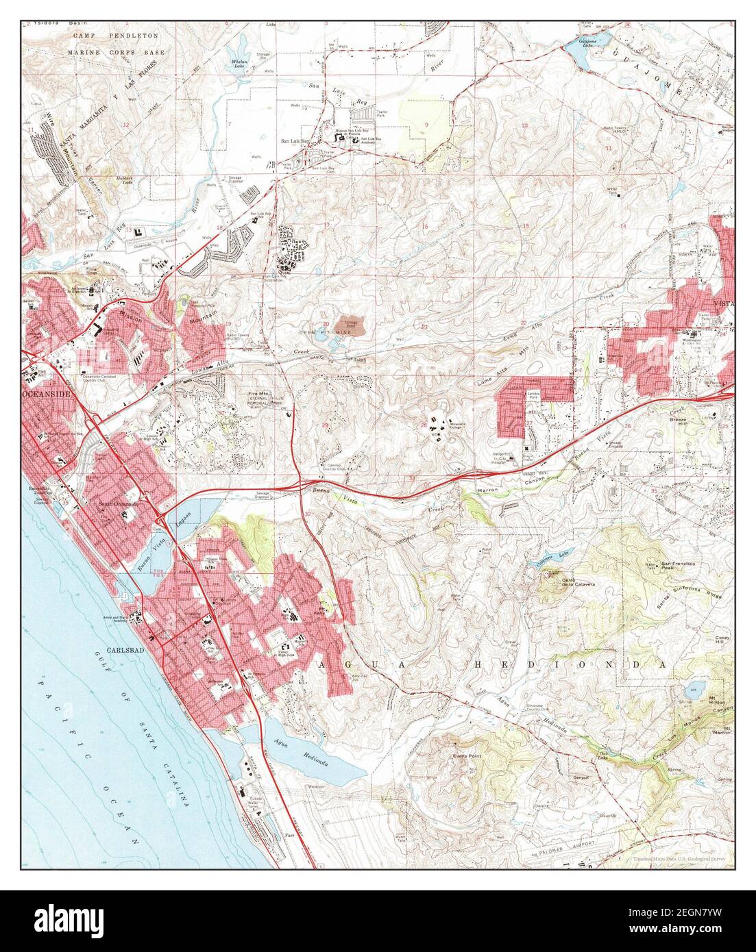 San Luis Rey, California, map 1968, 1:24000, United States of America ...