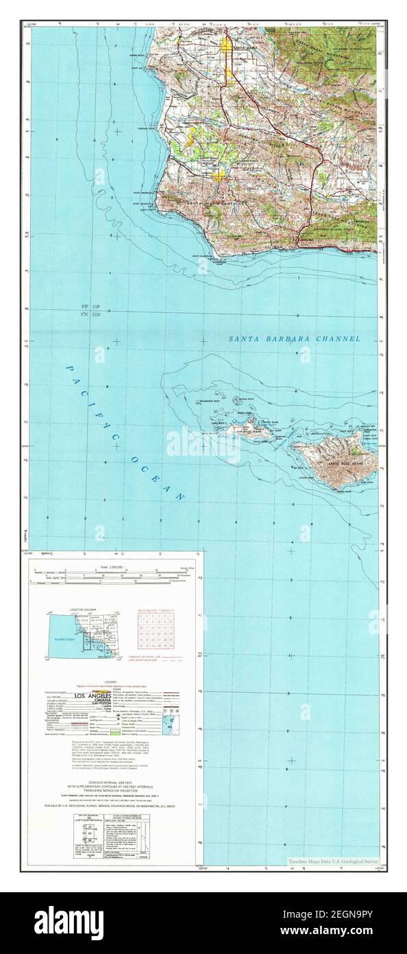 Santa Maria, California, map 1956, 1:250000, United States of America ...