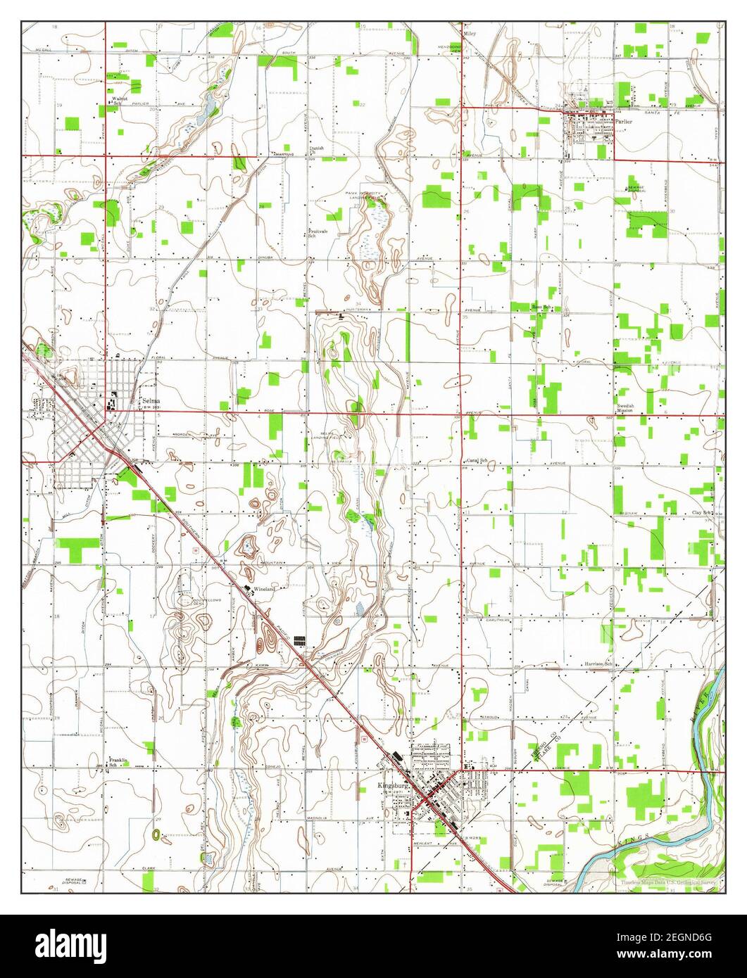Selma, California, map 1946, 124000, United States of America by