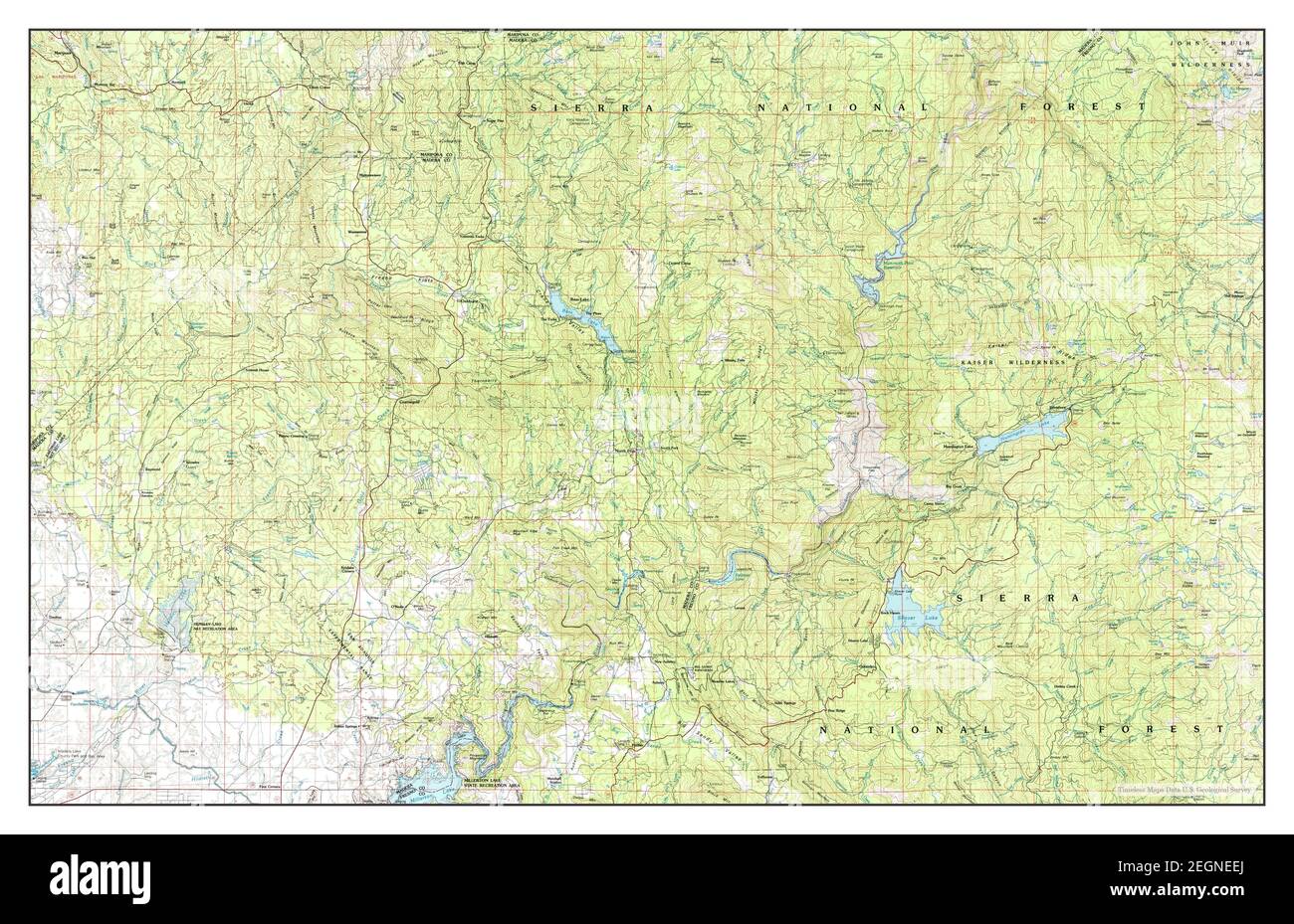 Shaver Lake, California, map 1980, 1100000, United States of America