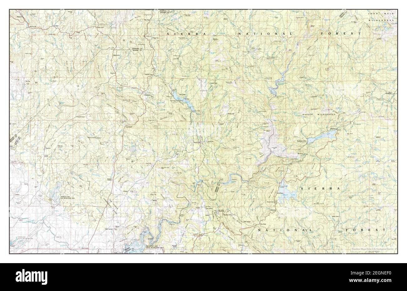 Shaver Lake, California, map 1980, 1100000, United States of America
