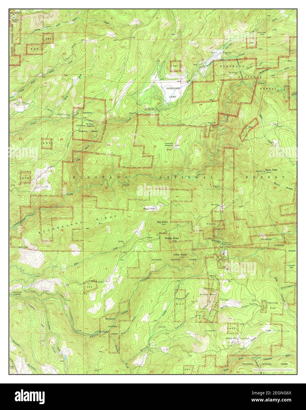 Sly Park, California, map 1952, 124000, United States of America by
