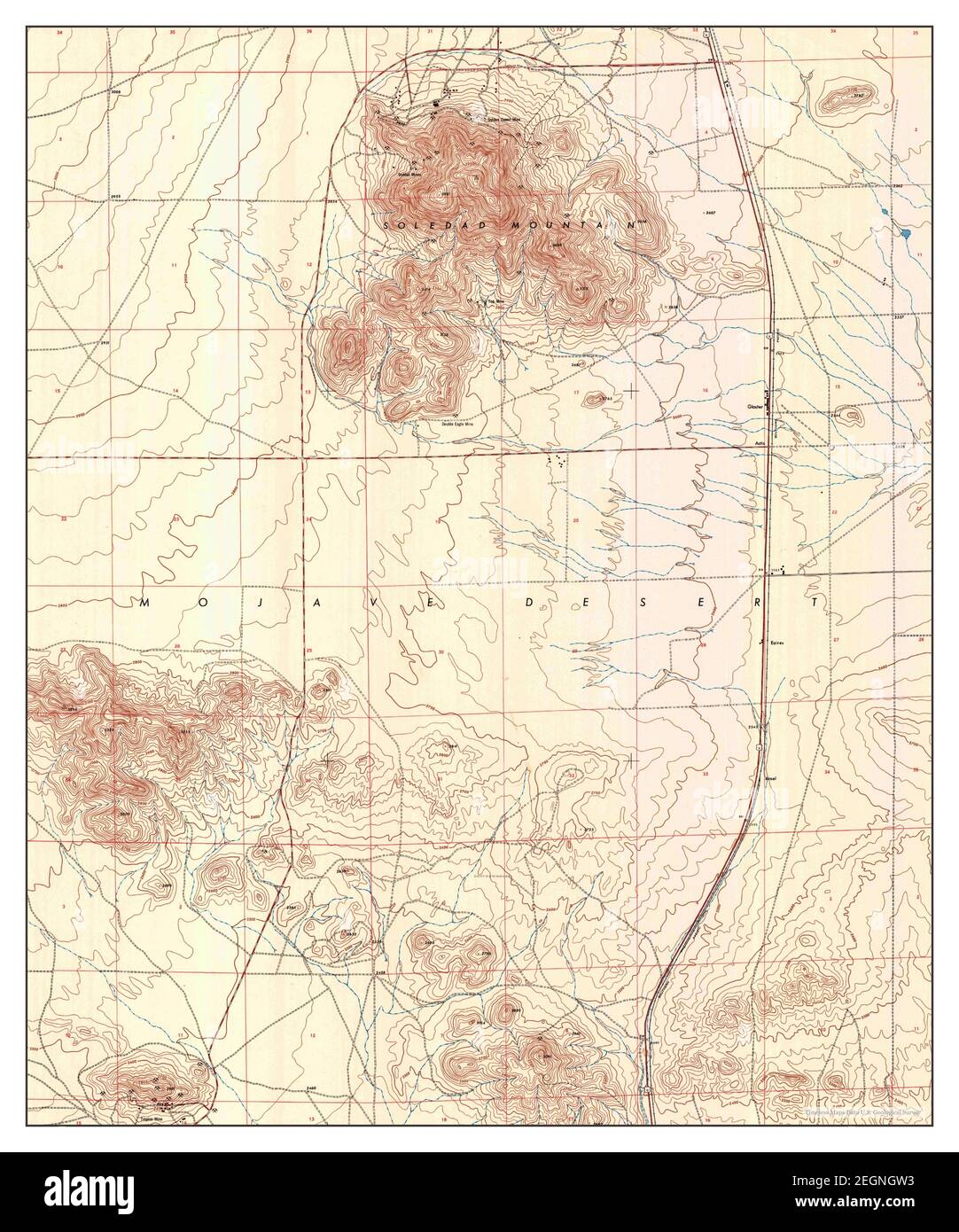 Soledad Mountain, California, map 1947, 124000, United States of