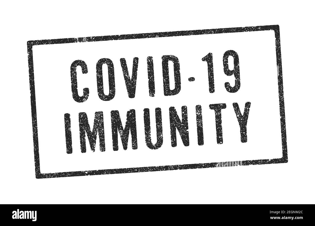 Vector illustration of the Covid-19 Immunity black ink stamp Stock Vector