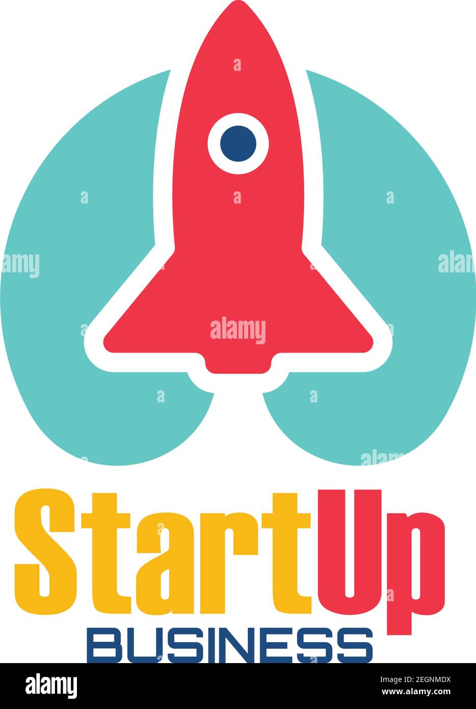 startup banner isolated on white background. vector illustration Stock Vector