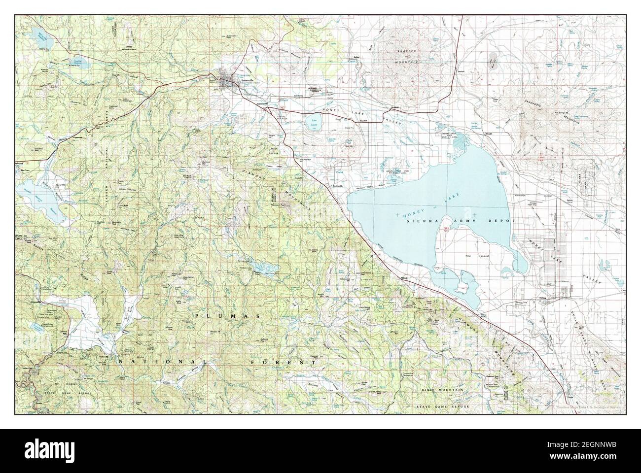 Susanville, California, map 1984, 1:100000, United States of America by 