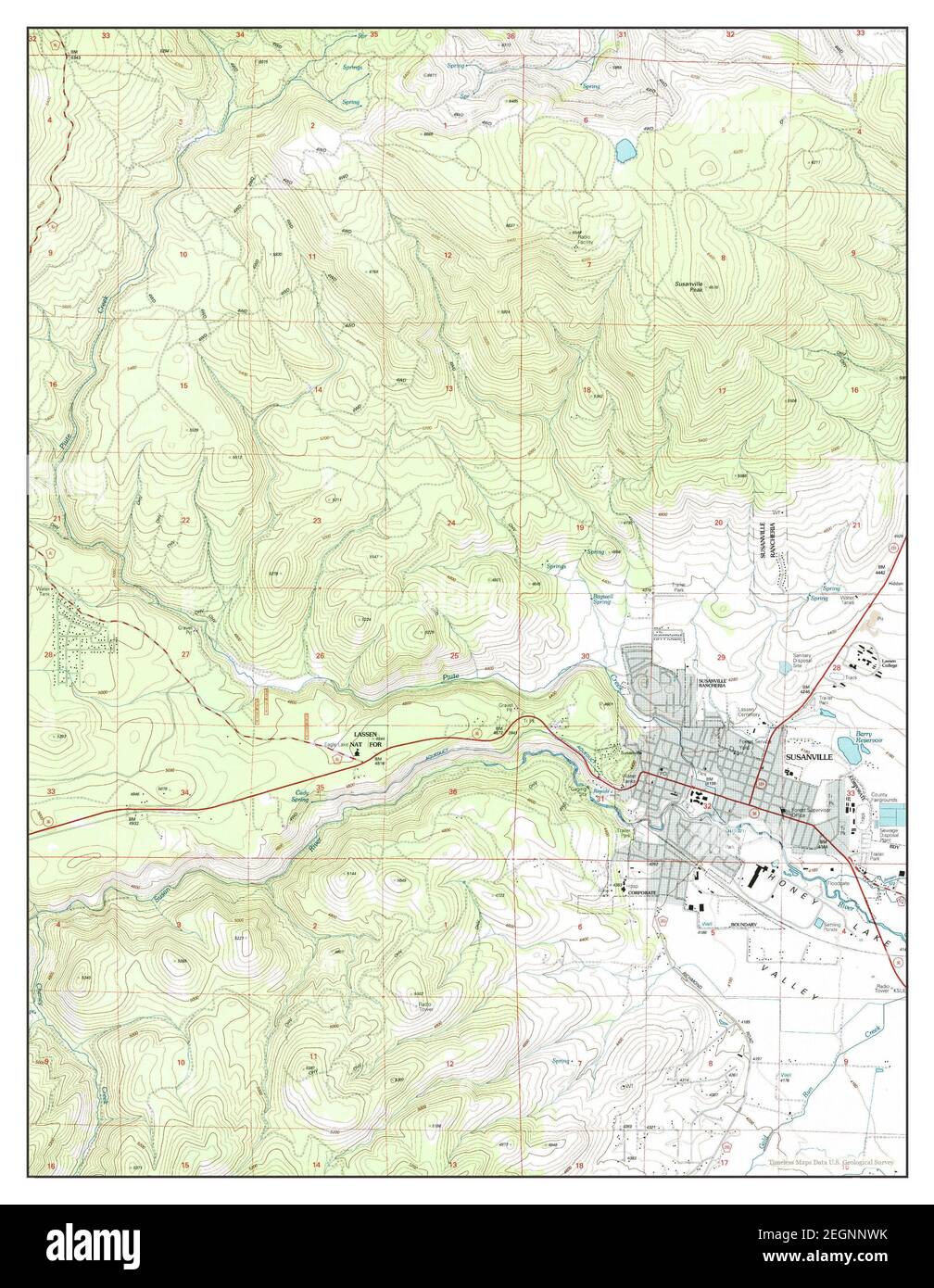 Susanville, California, map 1995, 1:24000, United States of America by 