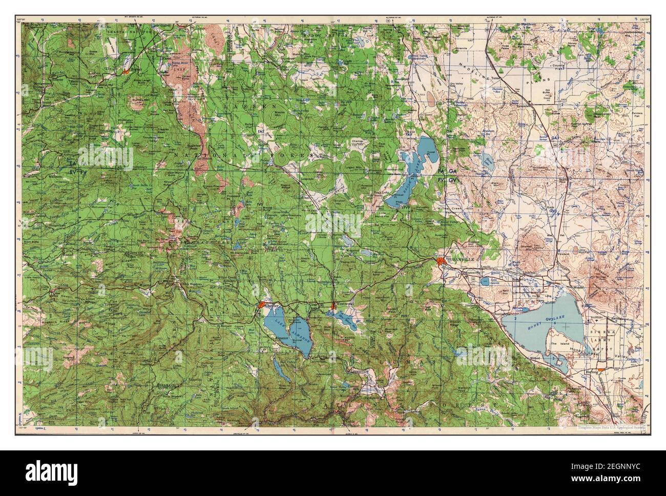 Susanville, California, map 1968, 1:250000, United States of America by 