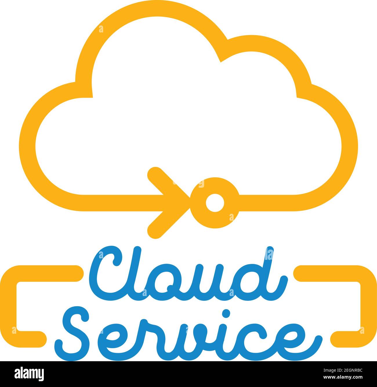 cloud storage service logo isolated on white background. vector