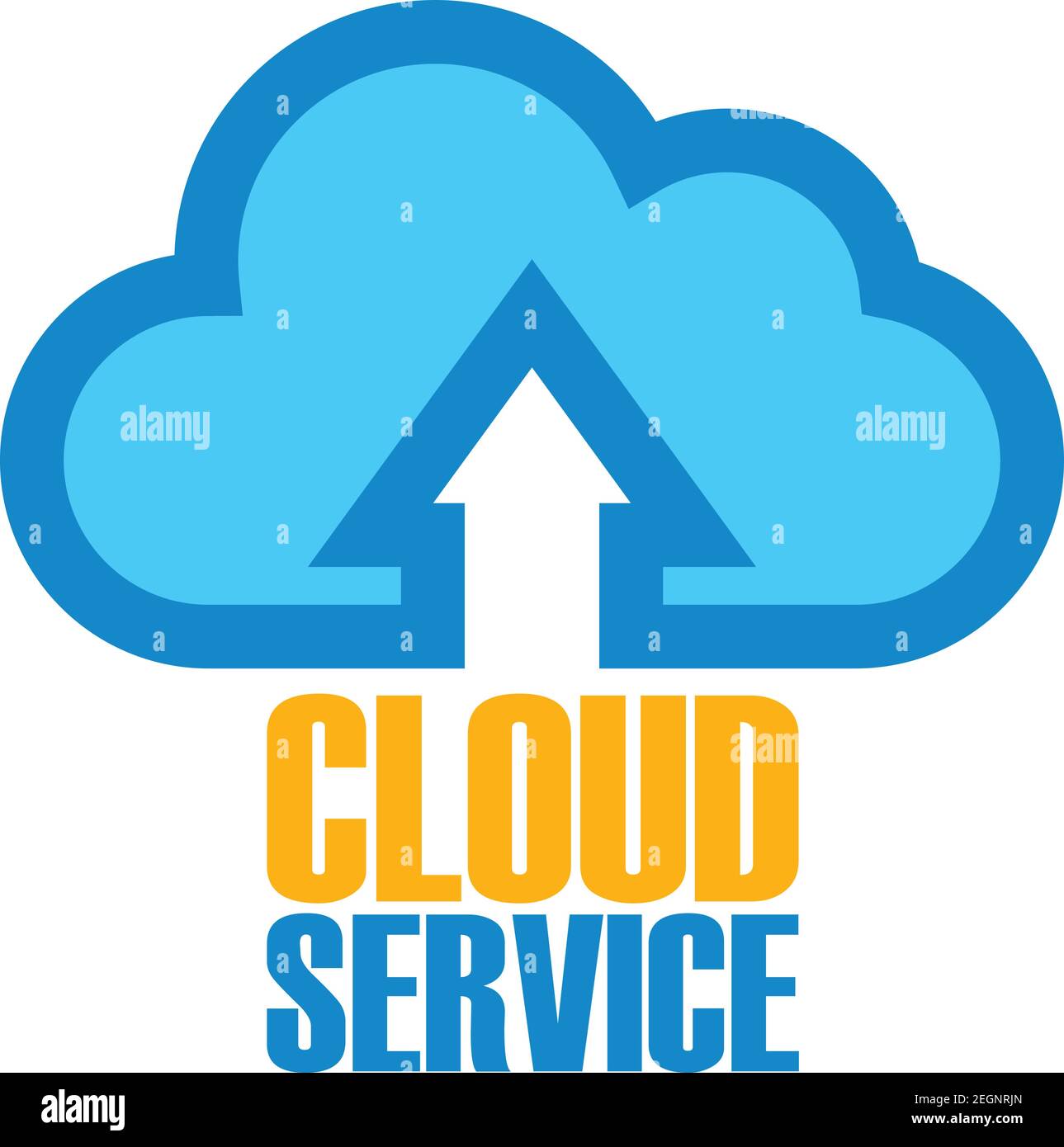 cloud storage service logo isolated on white background. vector