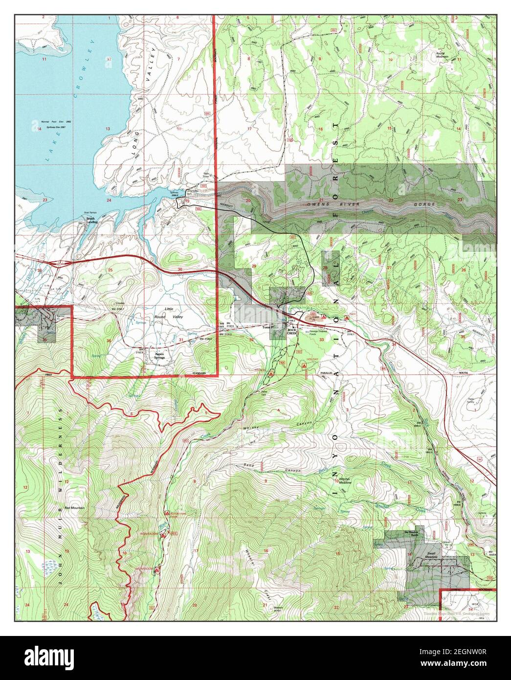 Toms Place, California, map 1994, 1:24000, United States of America by Timeless Maps, data U.S. Geological Survey Stock Photo